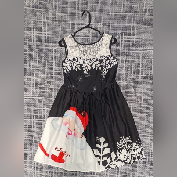 Dresses & Skirts - Santa Claus And Snowflakes Christmas Dress